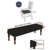 New 5Pieces Elastic Trimmed Chair Cover Set Silver Fleece Nonslip Feature for Home Office