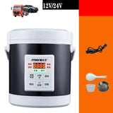 Universal 12V 24V Rice Cooker for Car Truck 1.6L Heating Lunch Box Soup Porridge Cooking Pot Food Steamer Meal Heater Warmer