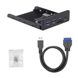 USB 3.0 Micro SD/TF Flash 3.5 Internal Card Reader USB-C Type-C Front Panel Dual USB 3.0 Port Floppy Hub For 3.5" Open Bay Space