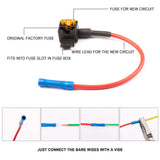 9Pack 3 Type portafusibles 1V Add-a-Circuit Fuse TAP Adapter &Fuse Kit,Fuse Holder 16 Gauge with Standard Mini Low Profile Fuse