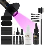 3-5s UV Lamp for Hair Extensions - 20g UV Glue, Bonding Remover & Anti-UV Shield