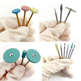 Best 1Box/15pcs Grinding and Polishing Kit of Zirconia Diamond Burs Stones Disc Dentistry Drill Bits Lab Tools Kits Polish Tool