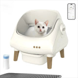 Automatic Cat Litter Box Large Intelligent Open Design Self Cleaning Litter Box Smart Cat Toilet Litter Pan with APP Control