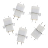 10 PCS White 4 Pins Microwave Oven Magnetron Socket Pin Filament Socket Electronic Magnetron Pin Has Penetrating Capacitor