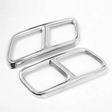 Rear Dual Exhaust Muffler Pipe Cover Trim Tail Throat Frame In Stainless Steel For Mercedes Benz GLK X204 CLS W218 2012-17