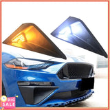 A42P-Car DRL Fog Lights Lamp Bumper Turn Signal Lights For Ford Mustang 2018-2022