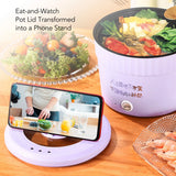 1.2L Non-Stick Electric Hot Pot 450W Rapid Cooker for Noodles Ramen Egg Pasta Soup Porridge Oatmeal Mini Kitchen Appliance