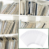 GW-A4 Size Clear Plastic Envelopes Set With String Closure, Expandable Files Document Folder, File Bag Kit For Office 24Pcs