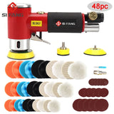 48pcs Orbit Air Sander Mini Pneumatic 1/2/3inch Grinding Machine Set for Car Polishing High Speed Air Powered Polisher Air tool