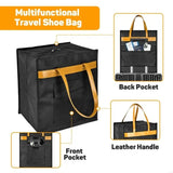 New Durable Waterproof Shoe Organizers with PVC Compartments and Zippered Pockets for 6 Pairs of Shoes