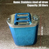 Three-handle Stainless Steel Oil Drums 10L 20L 30L Portable with Vent Valve Spare Oil Drums