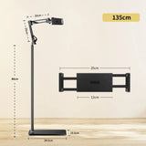 Universal Ipad Stand Floor Tablet Bracket Adjustable Flexible Rotation Phone Holder 360° rotating Stand Support