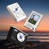Digital Camera Dual Lens Portable Compact Camera 2.4inch LCD Photography Camera with Fill Light Photo Video Camera for Kids