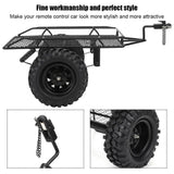 RC Bucket Trailer Simulation Trailing Car for TRX4 D90 SCX10 CC01 1/10 DIY Parts 1/10 RC Car Trailer RC Car Accessories Metal