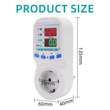 220V Dual Digital Display Overvoltage And Undervoltage Protector Overcurrent And Overload Protection Socket 16A Metering Socket