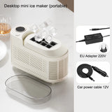 Mini Home Dormitory Office Camping 110V-220V Portable Small Ice Maker 12V Car Cube Ice Automatic Ice Making Box Ice Machine
