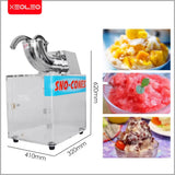 XEOLEO Commercial Ice Crusher Machine 200W Automatic Ice Shaver Machine Snow Cone Maker Ice Crusher Snowflake Ice Machine