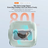 New WIFI OEM Automatic Smart Pet Cat Litter Box Big Size Fresh Air Tray PP Material Eco-friendly Automatic Cat Toilet Litter Box