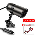 Car Heater Air Cooler Fan 12V 24V 150W Fast Heating Rotatable Defogger Defroster Vehicle Windscreen Demister Fan for Automobile