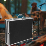 Microphone Case Studio with Sponge Lining Impact Resistant Instrument Box Singing Professional Hard Shell Mic Case for 4/8 Mics