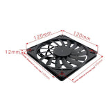 Mute 120mm 12cm PWM Cooling Fan Slim 12mm,New 120X120X12mm DC 12V 0.25A 1400RPM Computer PC Case Chassis Cooler Quiet