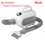 Ranlraka Portable Handheld Professional ABS High Velocity Pet Dog Hair Blow Dryer Grooming