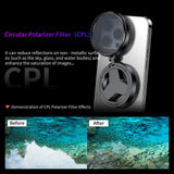 52mm CPL Polarizer Filter Magnetic Holder For iPhone 16 15 14 Pro Max Plus Andriod Smartphone for Vlogging Filter Stand bracket