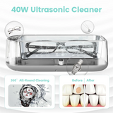 ABWG-Ultrasonic Cleaner for Jewelry, 40W 48KHz Portable Ultrasonic Cleaner Machine for Cleaning,Eyeglass, Watche, US