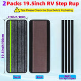 RV Step Cover Non-Slip Waterproof Camper Stair Cover Reflective Camping Rug Set For Trailer Motorhome Caravan Outside Step