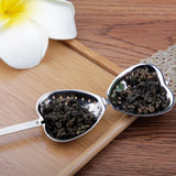 100pcs Stainless Steel Heart Shaped Tea Infuser Filter Spoon Strainer