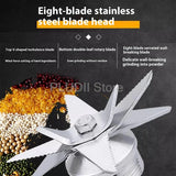 Household Small Grinder Mill Grinding Machine Powder Maker Commercial Superfine Dry Grinding High Power Wet And Dry Use 8-Blade