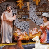 2025 New Christmas Nativity Set Holy Family Resins Figurine Statue with Stable Miniature Christmas Nativity Scene Sculptures