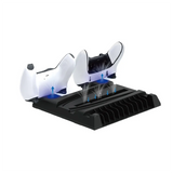 GW-For PS5 Slim Vertical Cooling Stand LED Charging Dock Station Black For PS5 Consoles Accessories