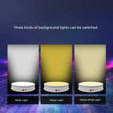 42CM Electric Remote Control Turntable With 3-Color Backlight Brightness Speed Angle Adjustable Rotating Display Table Load 50KG