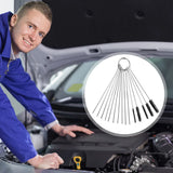 Motorcycle Carburetor Jet Dirt Remove Clean Tool 10 Cleaning Needles 5 Brushes for ATV Welder Carb Chainsaw Spray Gun Torch Tips