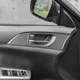 Carbon Fiber For Subaru Impreza 2009 2010 2011 Car Inner Door Handle Panel Cover Trim Interior Accessories