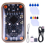 B27B Chameleon V2.0 125Khz 13.56Mhz RFID Smart Chip Reader Emulator+ 16PCS UID/CUID Keychain Cards Decoder Duplicator