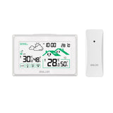 Baldr Wireless Weather Station Digital LCD Temperature Humidity Meter DCF Radio Alarm Clock Calendar Forecast Sensor Frost Point