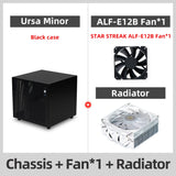 Ursa Minor NAS Chassis 4 Bay Mini-ITX Case, 9.9L Compact Design Supports SFX/SFX-L PSU & 70mm CPU Cooler for Home Server Storage