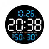 10Inch LED Digital Wall Clock with Remote Control Temperature Humidity Date Week Display Countdown Timing Electronic Alarm Clock
