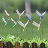 100pcs Dragonflies Stakes Garden Dragonflies Ornaments for Indoor Outdoor Yard Home Patio Decoration