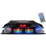 Audio Amplifier 4-Channel Digital Sound Amp For Home Audio Systems, Car, Karaoke Supports USB SD AUX