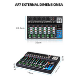 AF7 Mixer Analog Mixer Merged Digital Sound Card 7 Channels Personalized Function Settings Analog Mixing Console