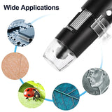 50X-1600X Digital Microscope 3in1 Type-C USB Electronic Microscope Camera LED HD Magnifier For Android Mobile Phone PC Soldering