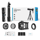 APEXEL T60 Cell Phone Monocular Telescope 20-60X Telephoto HD Telescope Phone Lens Monoculars Zoom Kit with Triangle Bracket