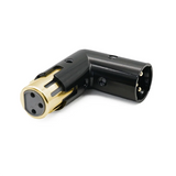 6Pcs 3Pin XLR Angle Adapter Adjustable Male To Female Right Angle XLR Adapter XLR 90 Degree Adapter