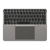 Folding Bluetooth Keyboard with Touchpad PC Phone Holder Foldable Keyboard Wireless PU Leather for iOS/Android/Windows/Mac