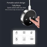 PC Microphone 360 Degree Omnidirectional Condenser Mic Computer Video Speakerphone For PC