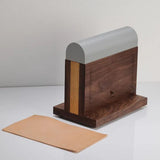 North American Black Walnut + Gray Wood + PLA bag cover-GEJI handmade leather craft bent edge mold