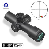 High Quality Discoveryopt Aluminum Alloy HT-NV 3X24 Optical  Hunting Scope Light Weight  for Outdoor Precision Shooting